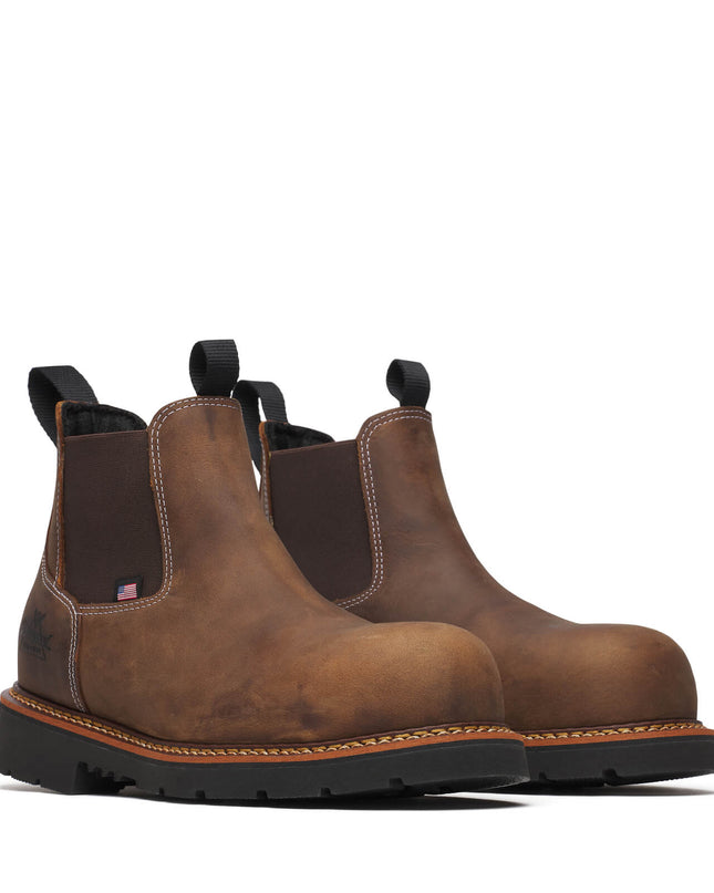 Thorogood Men's American Legacy – Chelsea Crazy Horse Nano Round Toe BLK 90