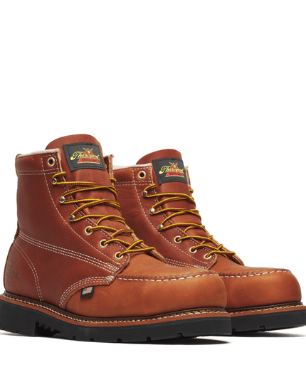 Thorogood Men's American Heritage – 6″ Tobacco Steel Moc Toe BLK 90