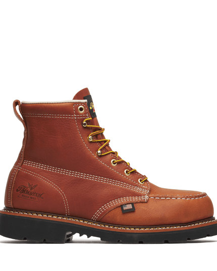 Thorogood Men's American Heritage – 6″ Tobacco Steel Moc Toe BLK 90