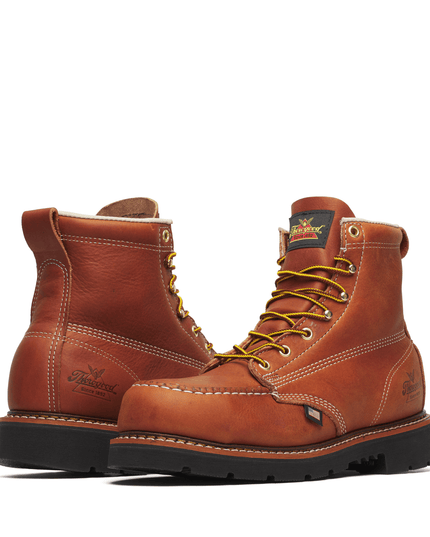 Thorogood Men's American Heritage – 6″ Tobacco Steel Moc Toe BLK 90