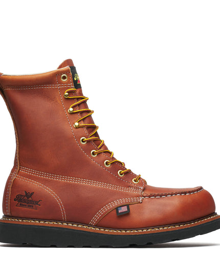 Thorogood Men's American Heritage – 8″ Tobacco Steel Moc Toe BLK Wedge