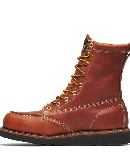 Thorogood Men's American Heritage – 8″ Tobacco Steel Moc Toe BLK Wedge