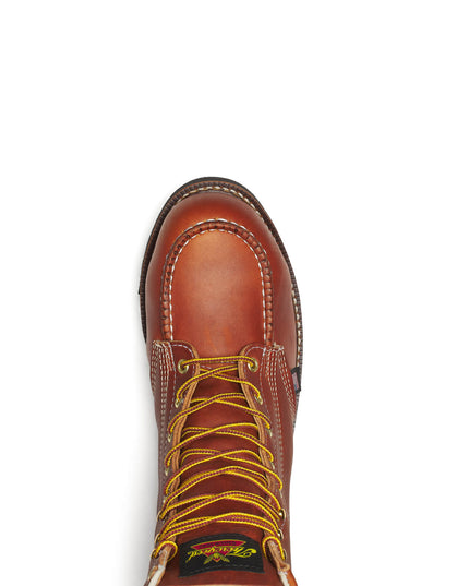 Thorogood Men's American Heritage – 8″ Tobacco Steel Moc Toe BLK Wedge