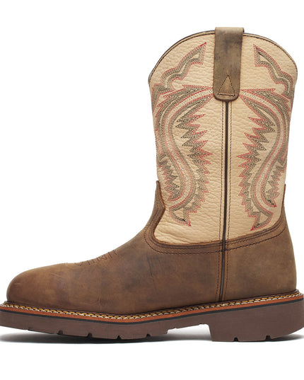 Thorogood Men's Western Work – WP 11″ Crazy Horse/Rawhide Nano Sq Toe