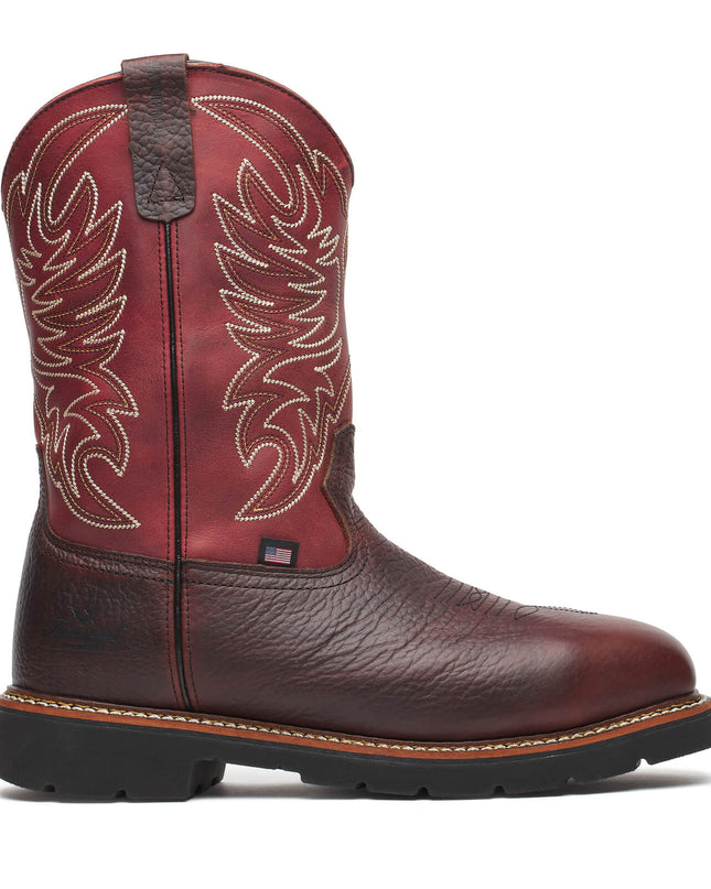 Thorogood Men's Western Work – Waterproof Chili/Crimson – 11″ Safety Toe