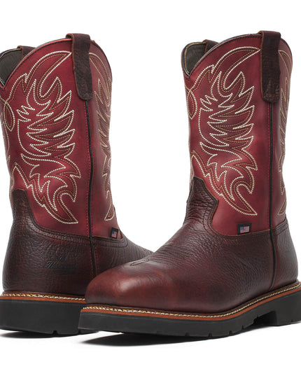 Thorogood Men's Western Work – Waterproof Chili/Crimson – 11″ Safety Toe