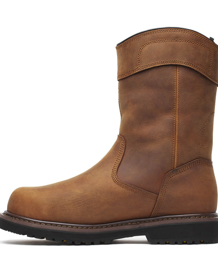 Thorogood Men's Jobsite Series – WP 11″ Crazy Horse Comp Round Toe I-MET BLK