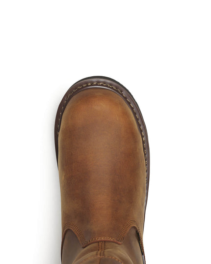 Thorogood Men's Jobsite Series – WP 11″ Crazy Horse Comp Round Toe I-MET BLK