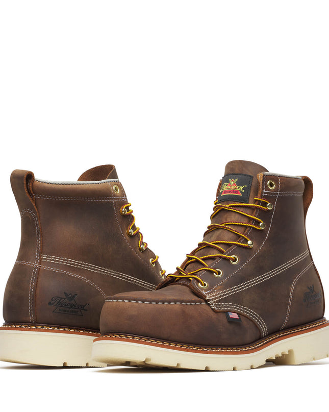 Thorogood Men's American Heritage – 6″ Trail Crazy Horse Safety Toe – Moc Toe MAXWear 90™