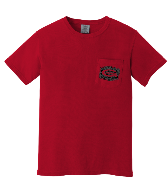 Gibson's Logo T-Shirt - Bright Red - Duck Camo