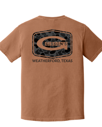Gibson's Logo T-Shirt - Yam - Duck Camo