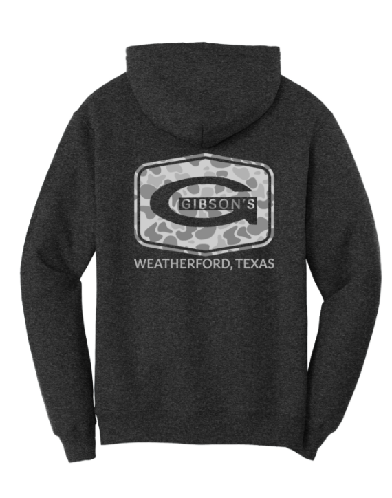 Gibsons Logo Hoodie - Black Heather