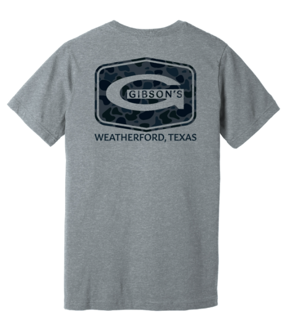 Gibson's Logo T-Shirt - Athletic Heather - Duck Camo