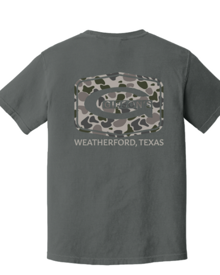 Gibson's Logo T-Shirt - Pepper - Duck Camo Logo