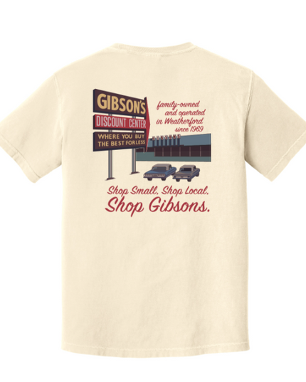 Gibson's Retro Graphic T-Shirt - Ivory