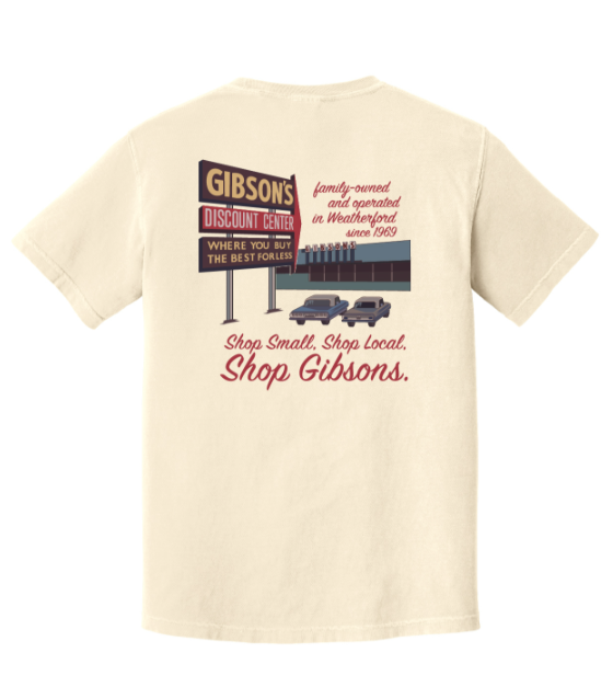 Gibson's Retro Graphic T-Shirt - Ivory