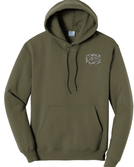 Gibson's Duck Camo Hoodie - Olive Drab Green