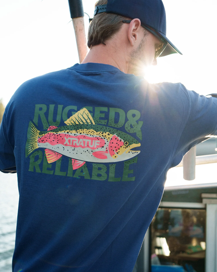 Men's Long Sleeve Trout Navy XTRATUF Shirt