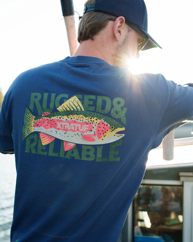 Men's Long Sleeve Trout Navy XTRATUF Shirt