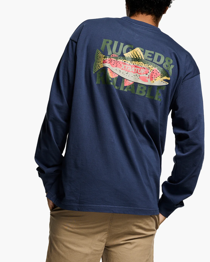 Men's Long Sleeve Trout Navy XTRATUF Shirt