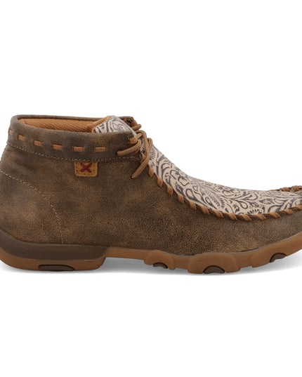 Women's Chukka Driving Moc - Bomber & Nude Print
