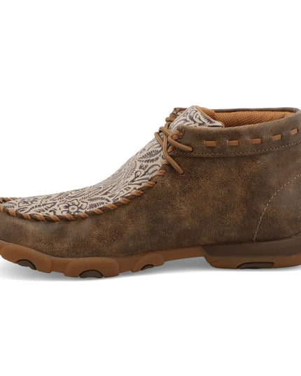 Women's Chukka Driving Moc - Bomber & Nude Print